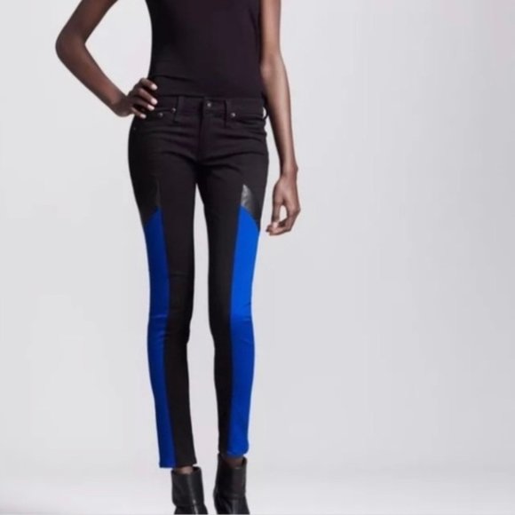 Rag & Bone Grand Prix Motocross Legging Jeans 24 - Picture 1 of 14